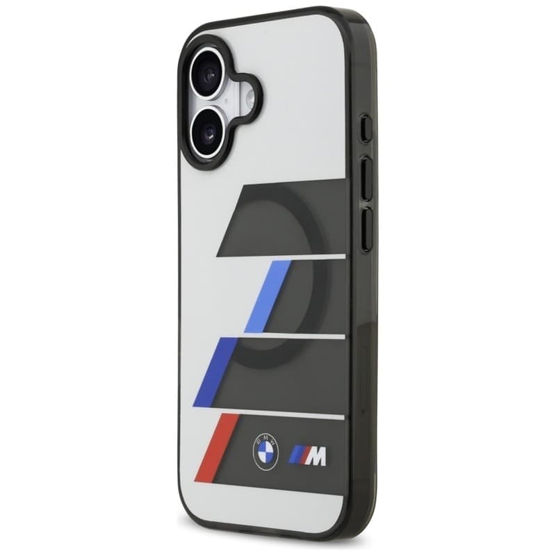 BMW M IML Metal Buttons Tricolor Lines MagSafe - Case iPhone 17 (anthracite) - 2