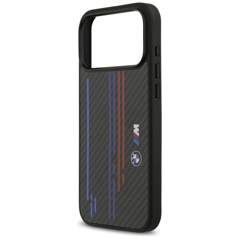 BMW M Kevlar Lines & Logo MagSafe - Custodia per iPhone 17 Pro Max (Nero) - 6