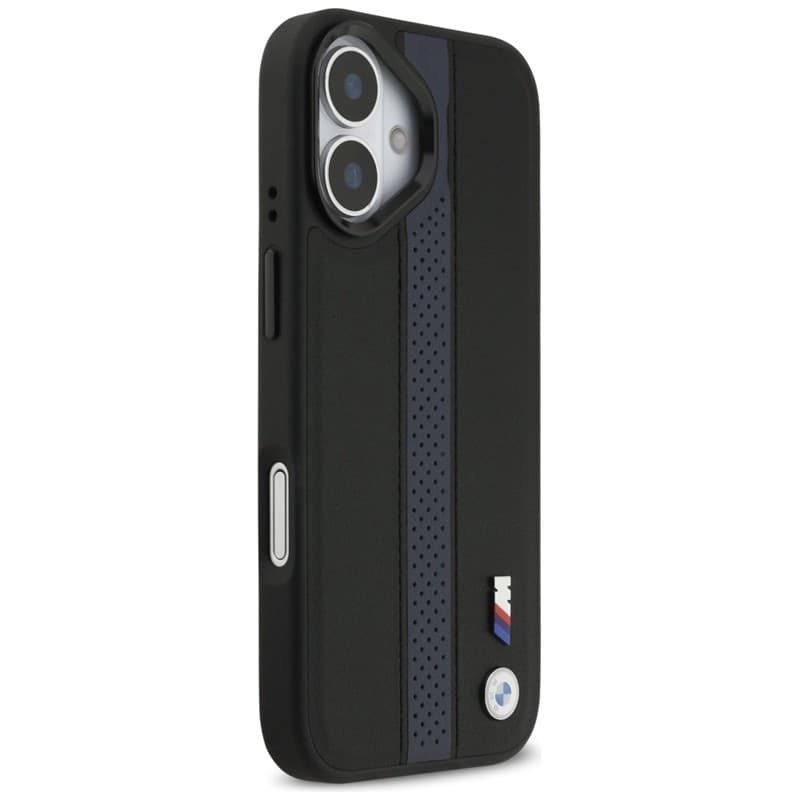 Custodia MagSafe con logo BMW M a strisce perforate per iPhone 17 (blu) - 4