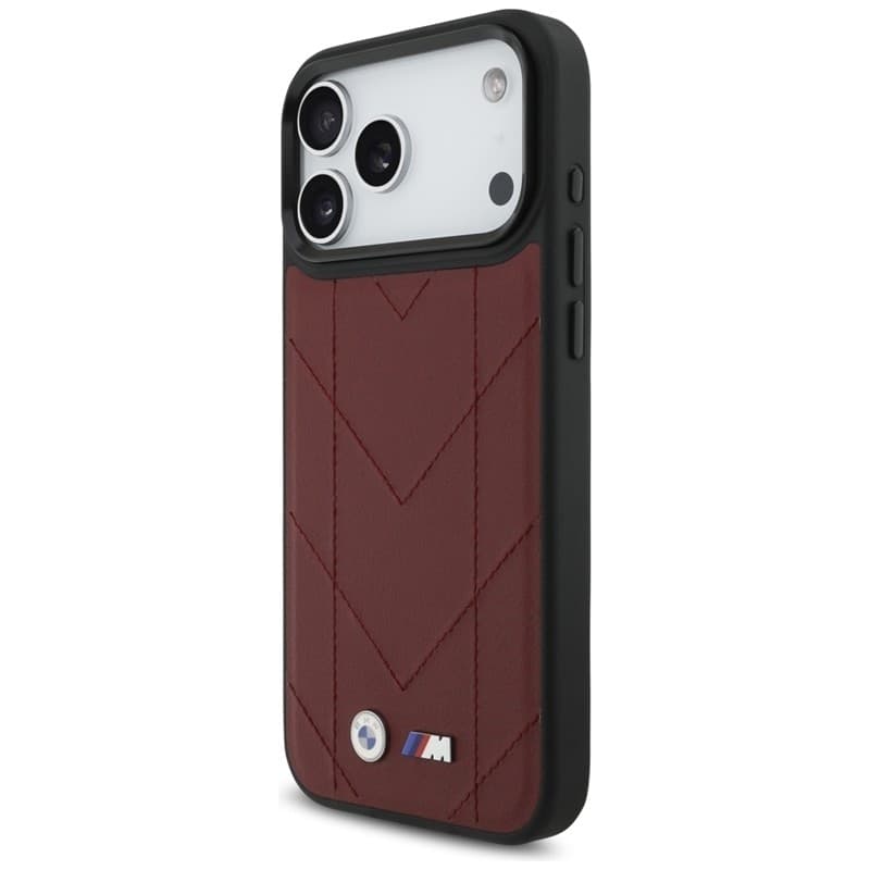 Custodia MagSafe con logo trapuntato BMW M per iPhone 17 Pro Max (rossa) - 2