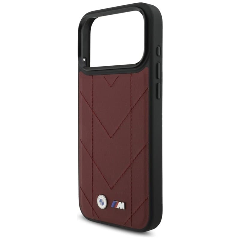 Custodia MagSafe con logo trapuntato BMW M per iPhone 17 Pro Max (rossa) - 6