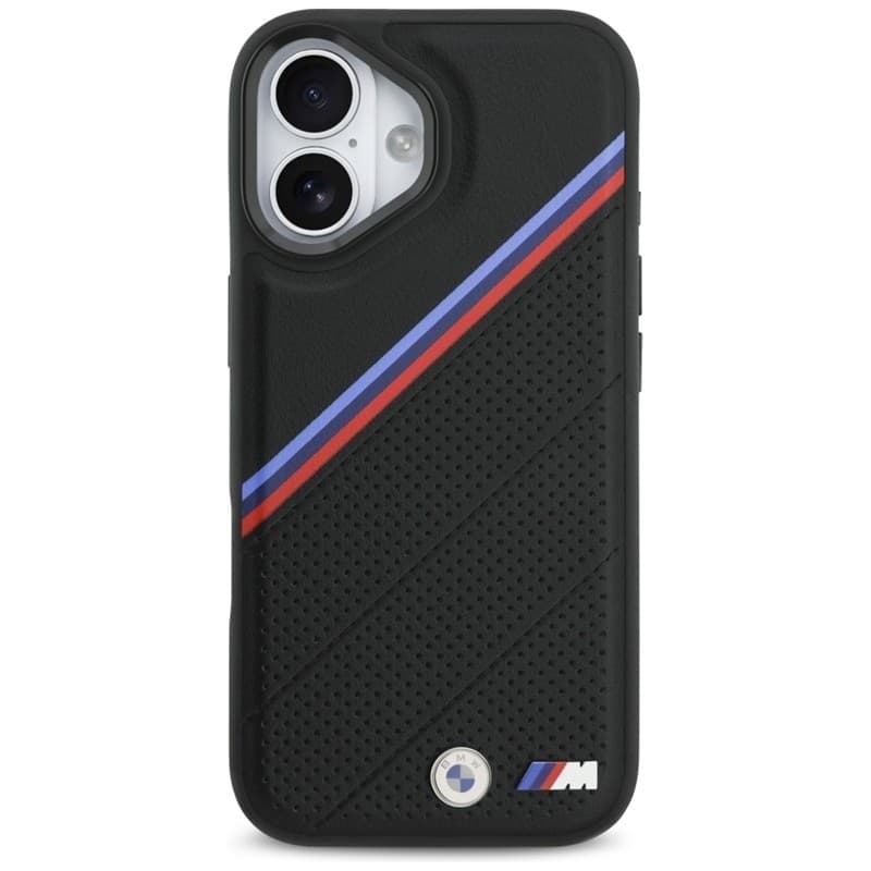 Custodia MagSafe per iPhone 17 con logo tricolore in metallo BMW M (nera) - 3