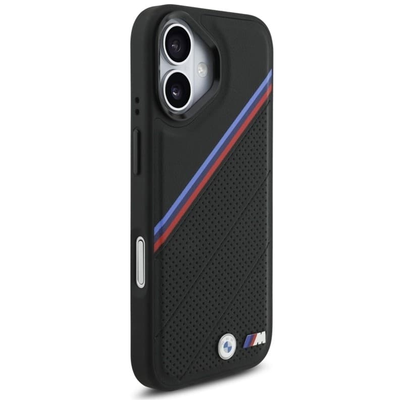 Custodia MagSafe per iPhone 17 con logo tricolore in metallo BMW M (nera) - 4