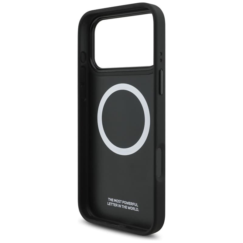 Custodia MagSafe con logo in metallo tricolore BMW M per iPhone 17 Pro Max (nera) - 7