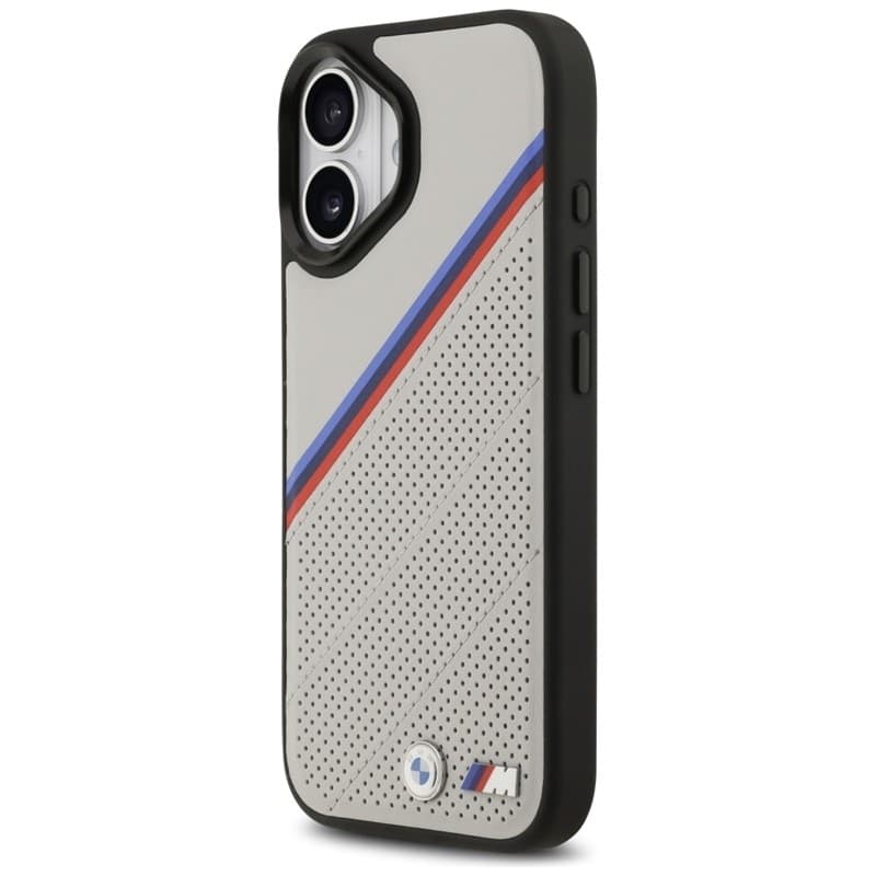 Custodia MagSafe per iPhone 17 con logo tricolore in metallo BMW M (grigio) - 2