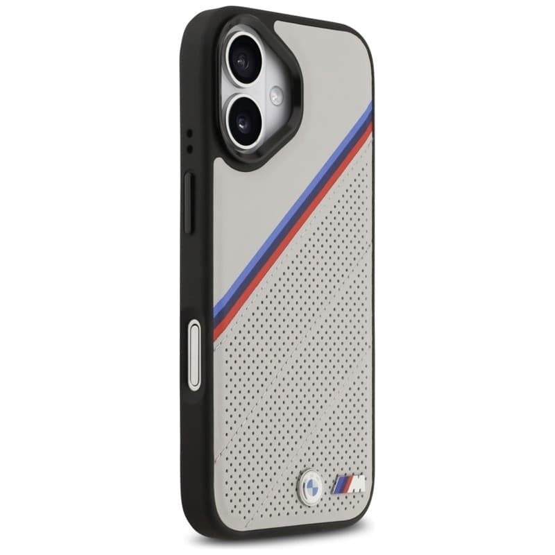Custodia MagSafe per iPhone 17 con logo tricolore in metallo BMW M (grigio) - 4