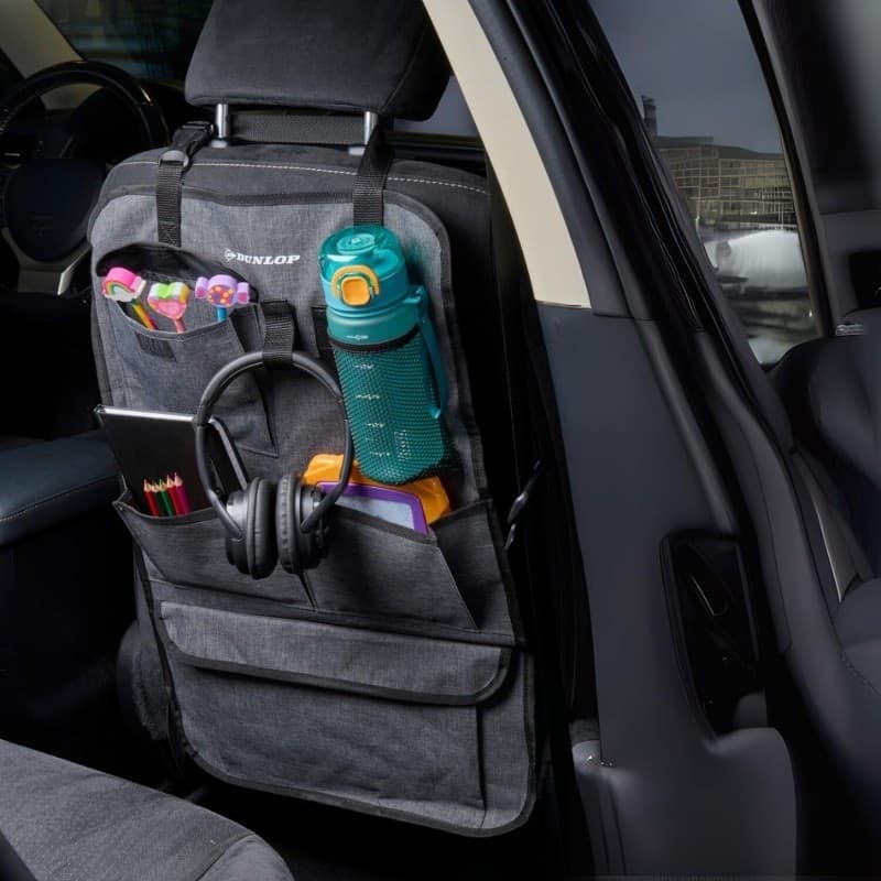 Dunlop - Car Back Seat Organizer 65x41 cm (Grey) - 4