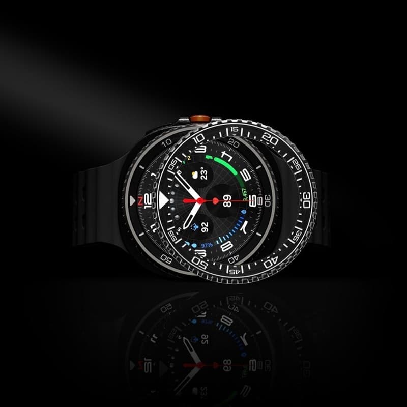 Spigen Bezel Tune Pro Diver - Custodia/Anello protettivo per Samsung Galaxy Watch 8 Classic 46 mm (Argento) - 10