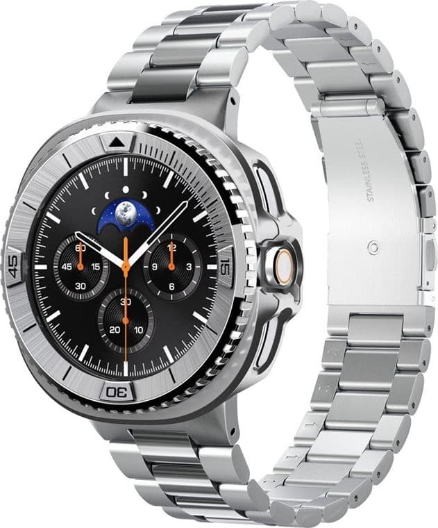 Spigen Bezel Tune Pro Pilot - Custodia/Anello protettivo per Samsung Galaxy Watch 8 Classic 46 mm (Argento) - 4