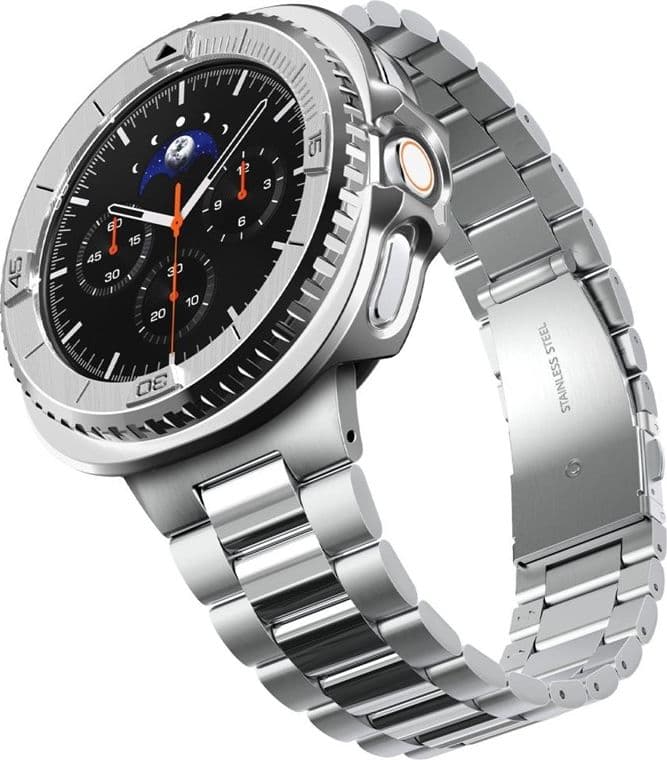 Spigen Bezel Tune Pro Pilot - Custodia/Anello protettivo per Samsung Galaxy Watch 8 Classic 46 mm (Argento) - 10