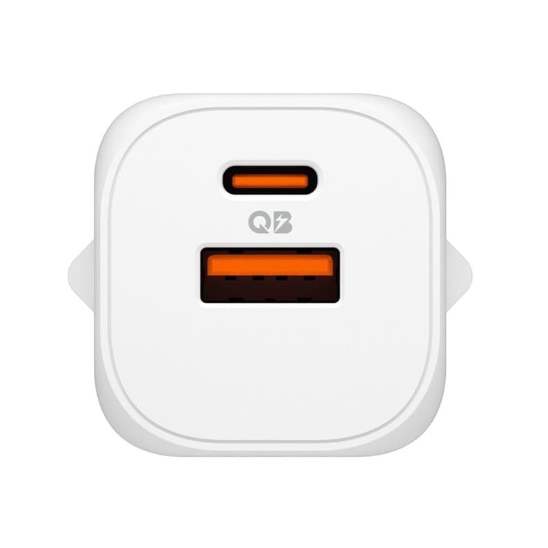 Spigen Essential EE352EU GaN Pro - Caricabatterie da muro USB-C + USB-A da 35 W (bianco) - 2