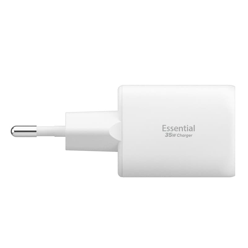 Spigen Essential EE352EU GaN Pro - Caricabatterie da muro USB-C + USB-A da 35 W (bianco) - 3