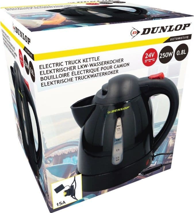 Dunlop - Bollitore per auto per autobus/camion 0,8 L 24V 250W (nero) - 6