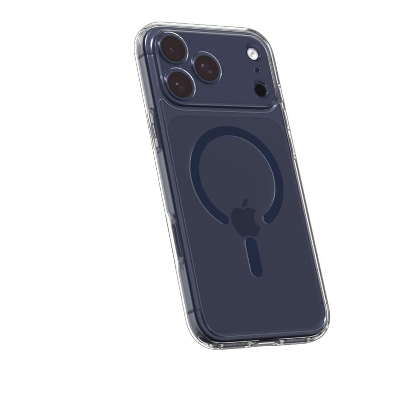 Spigen Ultra Hybrid Mag MagSafe - Custodia per iPhone 17 Pro Max (Trasparente/Blu scuro) - 5