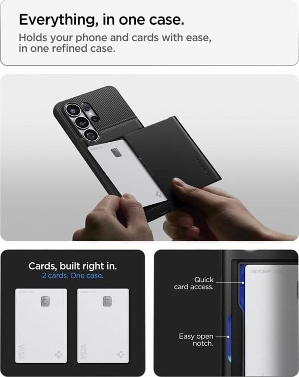 Spigen Slim Armor CS - Custodia per Samsung Galaxy S26 Ultra (Nero) - 7