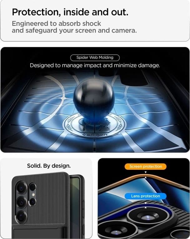 Spigen Slim Armor CS - Custodia per Samsung Galaxy S26 Ultra (Nero) - 10