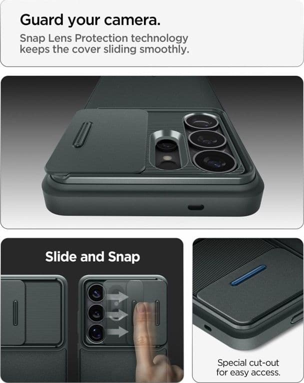 Spigen Optik Armor - Custodia per Samsung Galaxy S26 Ultra (Abyss Green) - 6