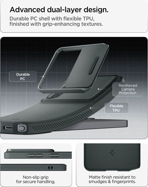 Spigen Optik Armor - Custodia per Samsung Galaxy S26 Ultra (Abyss Green) - 7