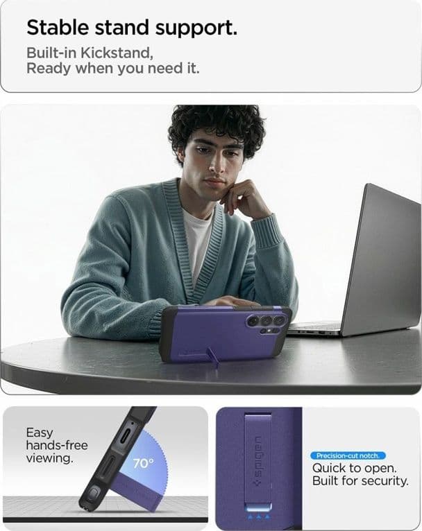 Spigen Tough Armor MagSafe - Custodia per Samsung Galaxy S26 Ultra (viola cenere) - 10