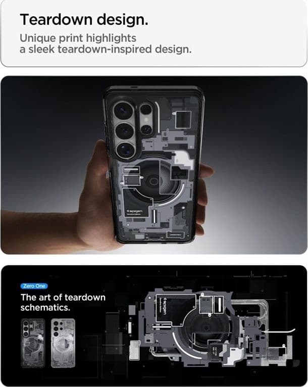 Spigen Ultra Hybrid Mag MagSafe - Custodia per Samsung Galaxy S26 Ultra (Zero One Black) - 8