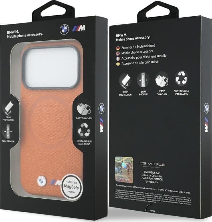 BMW M FW Logo Metal MagSafe - Case for iPhone 17 Pro Max (Orange) - 8