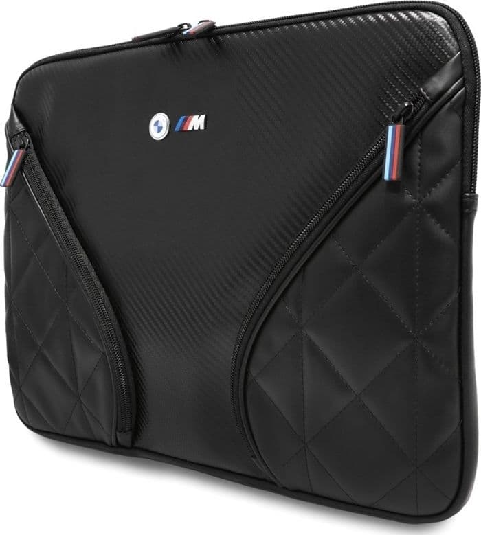 BMW Carbon Pockets & Metal Logo Sleeve - Sleeve for 16" Notebook (Black) - 2