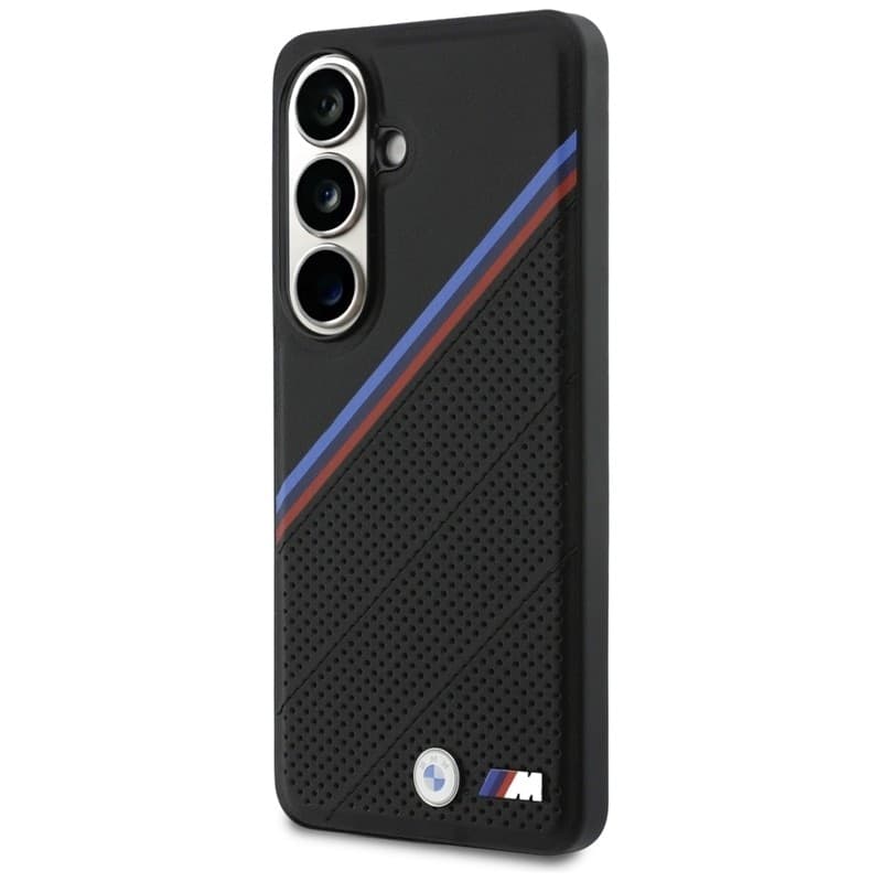 Custodia MagSafe con logo tricolore in metallo BMW per Samsung Galaxy S26 (nera) - 2