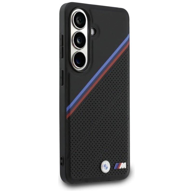 Custodia MagSafe con logo tricolore in metallo BMW per Samsung Galaxy S26 (nera) - 4