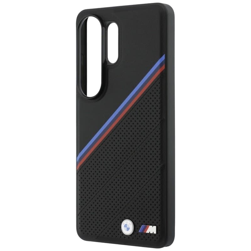 Custodia MagSafe con logo tricolore in metallo BMW per Samsung Galaxy S26 Ultra (nera) - 6