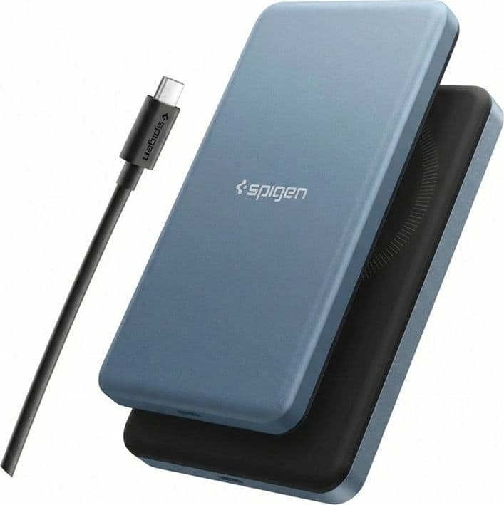 Spigen EA2205MQ Essential - Power Bank MagSafe 5000 mAh 22.5W Qi2 (Blu turchese) - 8