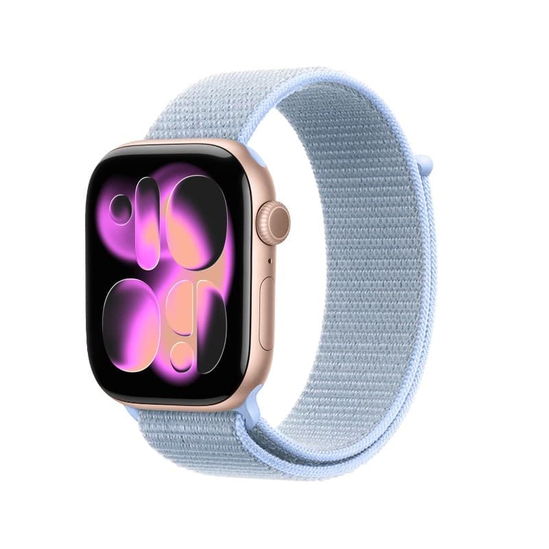 Cinturino sportivo Crong in nylon per Apple Watch 38/40/41/42 mm (blu freddo) - 4