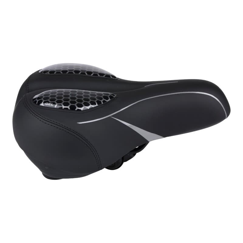 Dunlop - Sella da bicicletta in gel, ergonomica, larga, per turismo/citta, 21x27x11 cm - 2