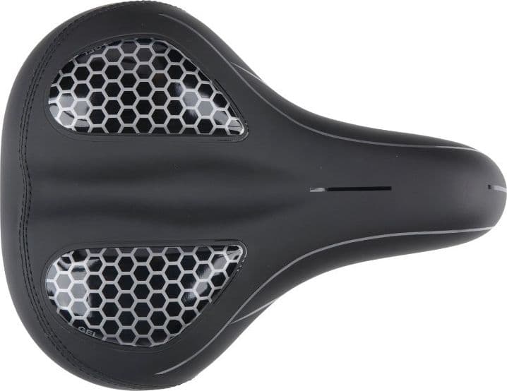 Dunlop - Sella da bicicletta in gel, ergonomica, larga, per turismo/citta, 21x27x11 cm - 3