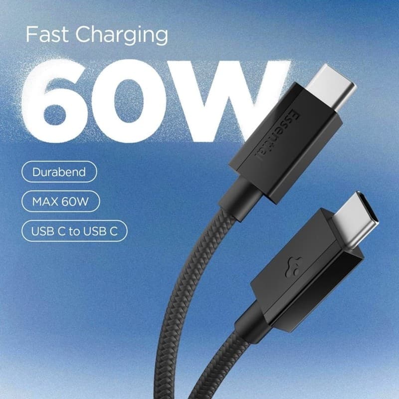 Spigen EB6015CC Essential - Cavo da USB-C a USB-C 60W 1,5 m (nero) - 2