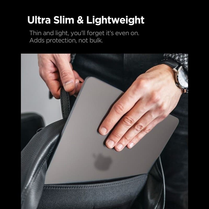 Spigen AirSkin - Custodia per MacBook Pro 14" (M5/M4/M3/M2/M1/2026-2021) (Nero ghiaccio) - 7