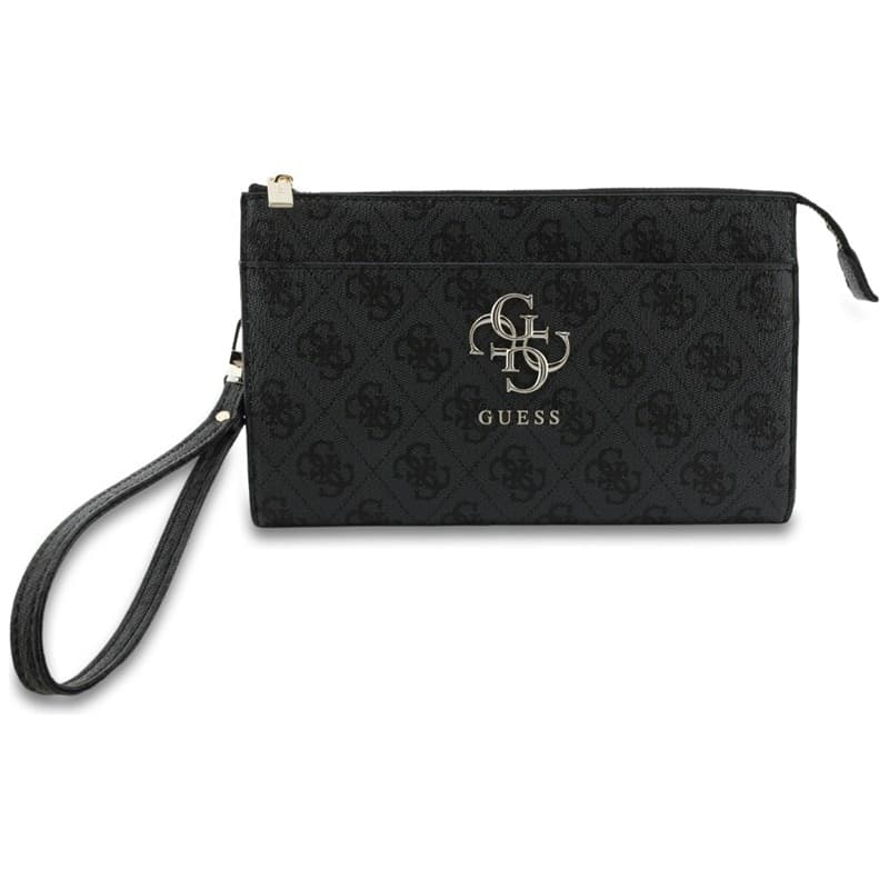 Pochette per cellulare Guess 4G con logo grande - Borsa a mano per cellulare (nera) - 2