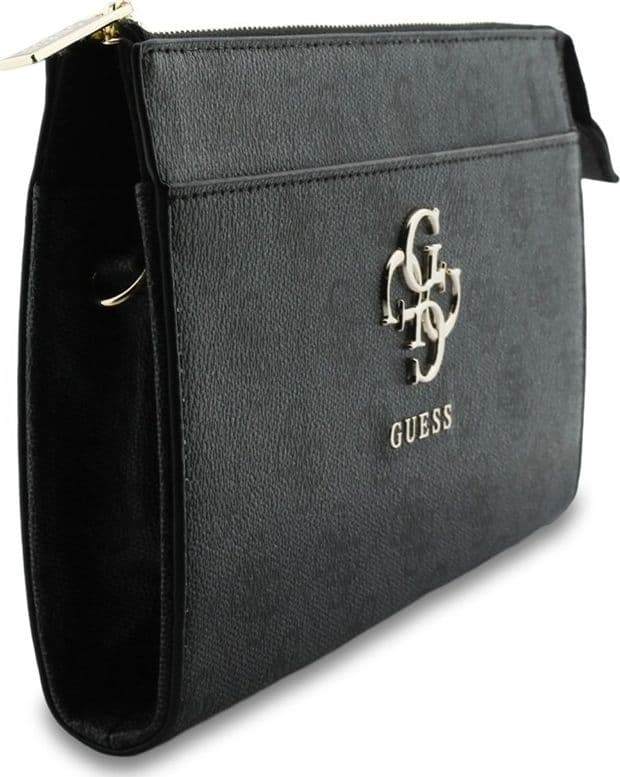 Pochette per cellulare Guess 4G con logo grande - Borsa a mano per cellulare (nera) - 3