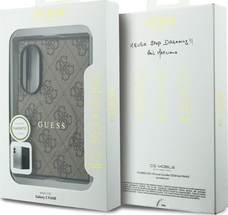 Guess 4G Classic MagSafe - Custodia per Samsung Galaxy Z Fold 8 (Marrone) - 7
