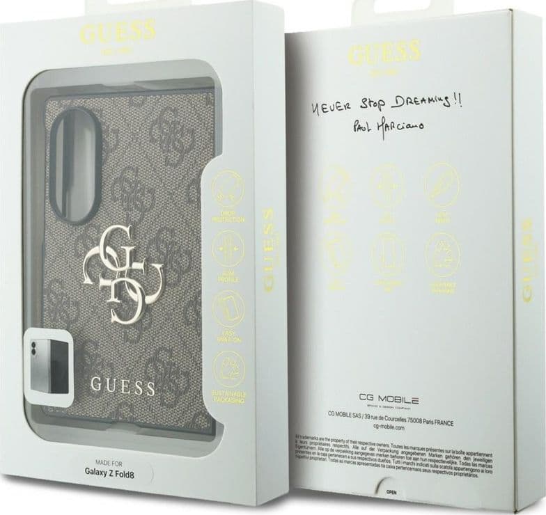 Guess Big 4G Logo - Cover per Samsung Galaxy Z Fold 8 (Marrone) - 7