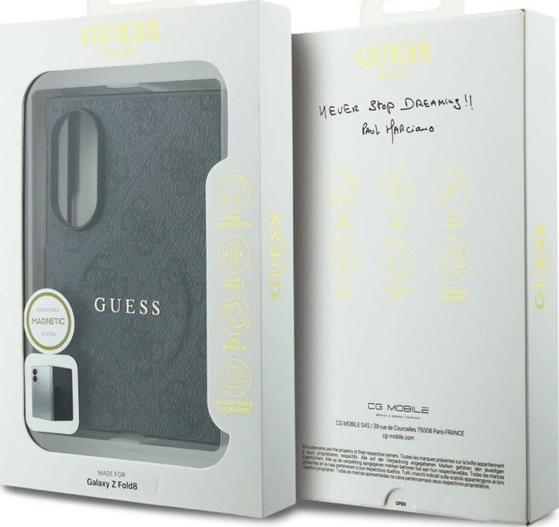 Guess Big 4G Logo Classic Logo - Custodia per Samsung Galaxy Z Fold 8 (Nero) - 7