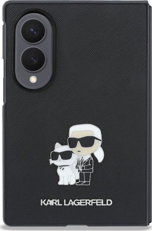 Custodia per Samsung Galaxy Z Fold 8 (nera) con spilla Karl Lagerfeld Saffiano Karl & Choupette - 2