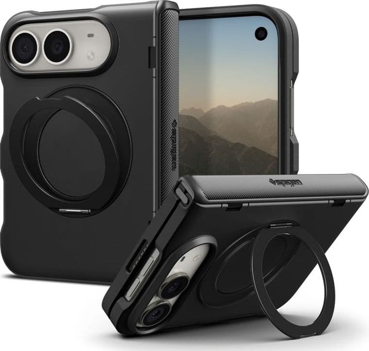 Spigen Slim Armor Pro S MagSafe - Custodia doppia per iPhone (nera) - 2