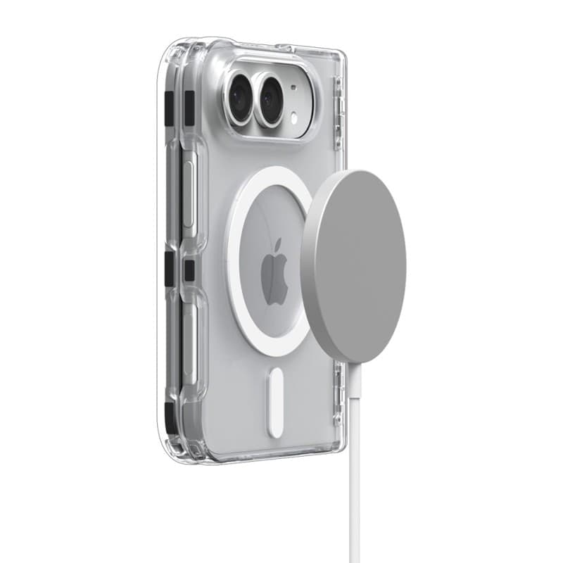 Spigen Ultra Hybrid Pro MagSafe - Custodia Duo per iPhone (Trasparente/Bianco) - 4