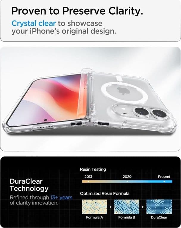 Spigen Ultra Hybrid Pro MagSafe - Custodia Duo per iPhone (Trasparente/Bianco) - 9
