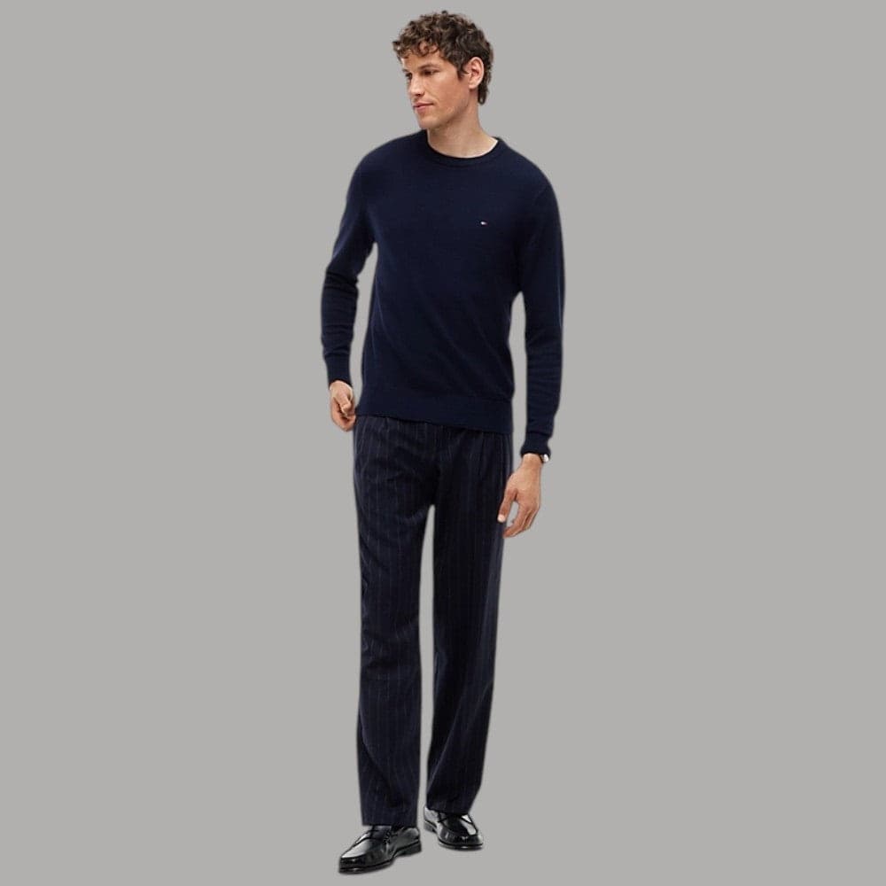 Pullover Tommy Hilfiger in cotone pima e cashmere con bandierina - 4