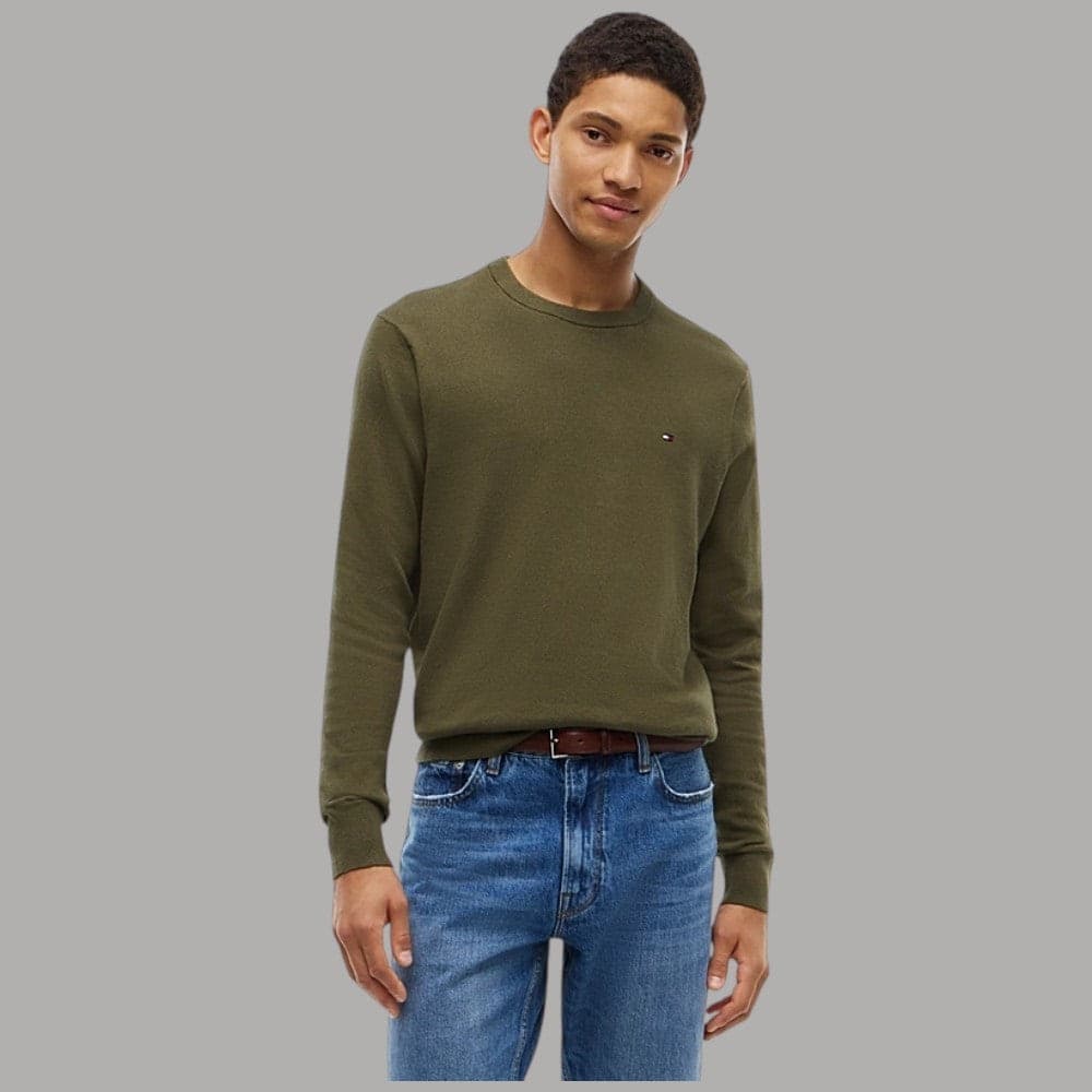 Pullover Tommy Hilfiger in cotone pima e cashmere con bandierina - 6