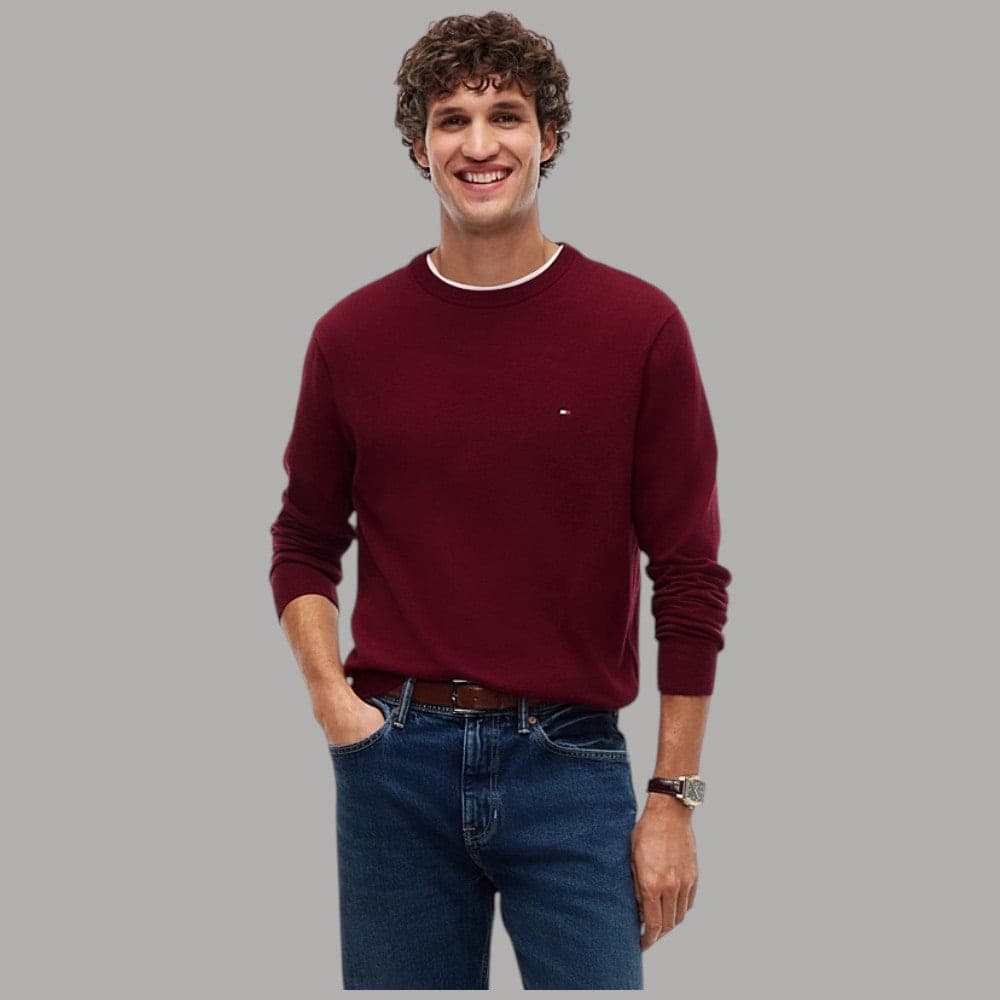 Pullover Tommy Hilfiger in cotone pima e cashmere con bandierina - 10