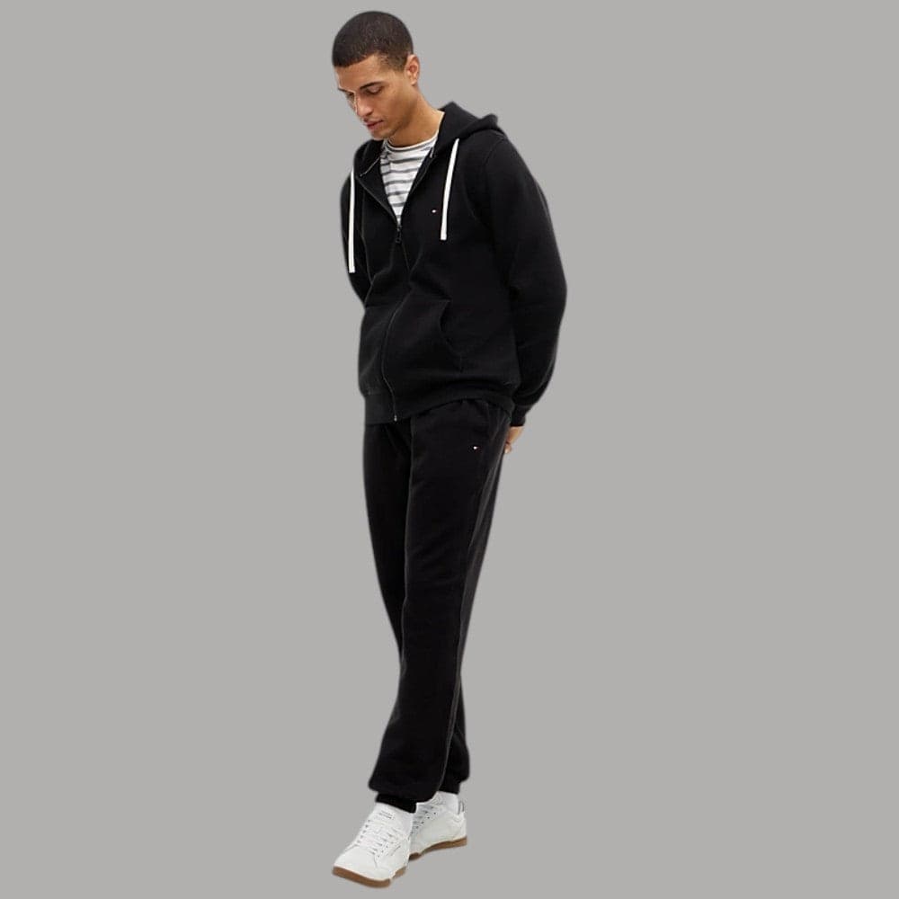 Pantalone jogger Tommy Hilfiger con bandierina ricamata Nero - 4