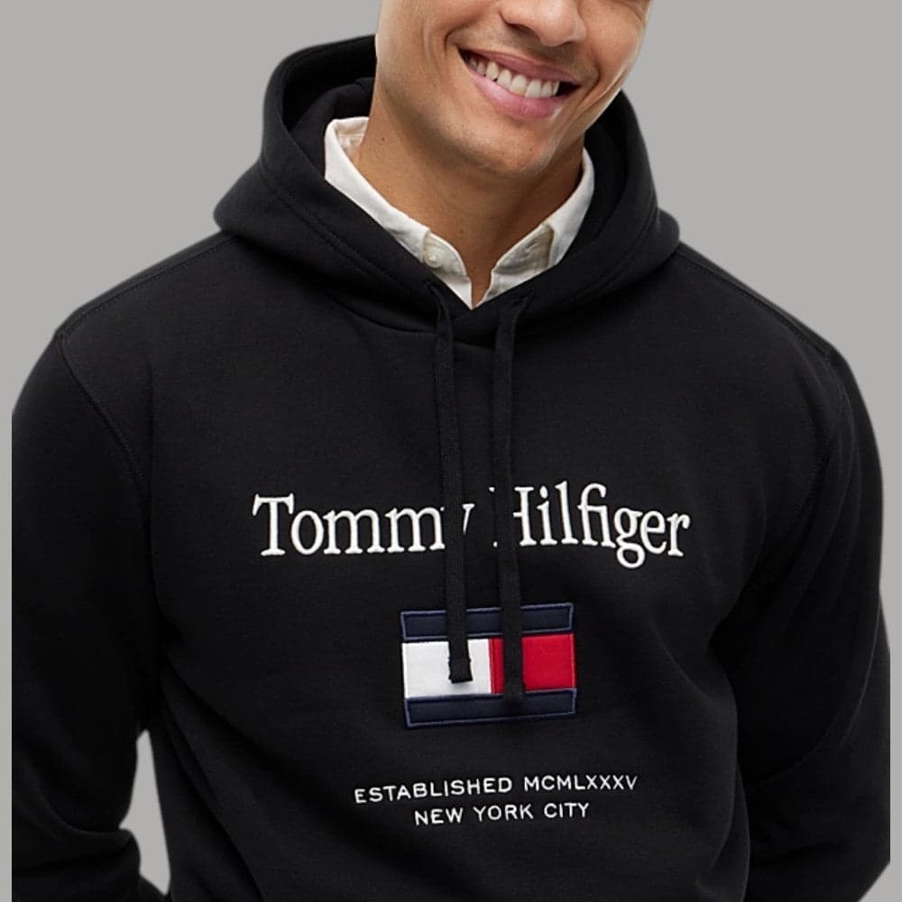 Felpa con cappuccio Tommy Hilfiger logo ricamato - 2