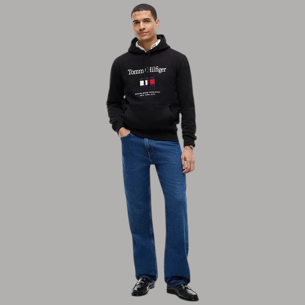 Felpa con cappuccio Tommy Hilfiger logo ricamato - 4